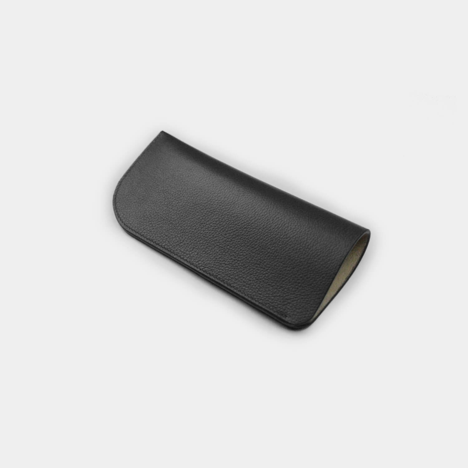 Full grain leather slip glasses case to protect and store glasses and sunglasses, branded with your company logo
